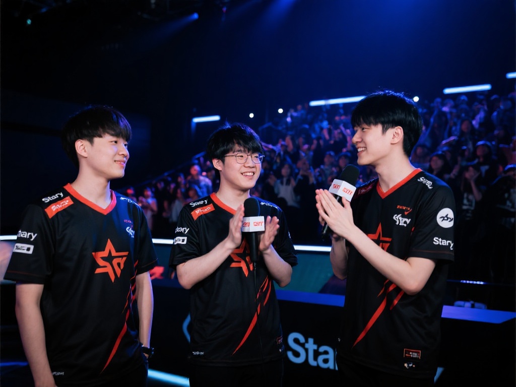 在一个夜色温柔的赛后采访中，Starry